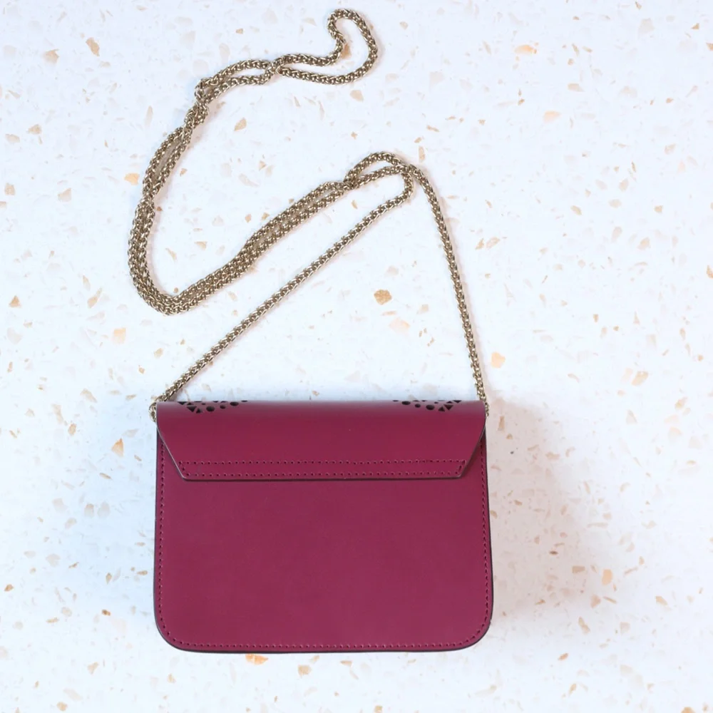 Furla Pink Metropolis Crossbody Butterfly Bag With Chain Strap‎ Limited Edition